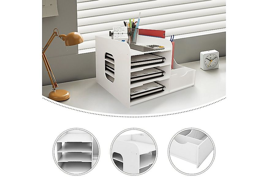 JEOBEST Regal-Schreibtisch Schreibtisch Organizer, Briefablage Stapelbar Do günstig online kaufen