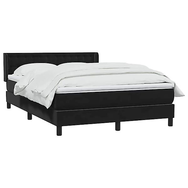 vidaXL Boxspringbett mit Matratze Schwarz 160x220 cm Samt 3318497 günstig online kaufen