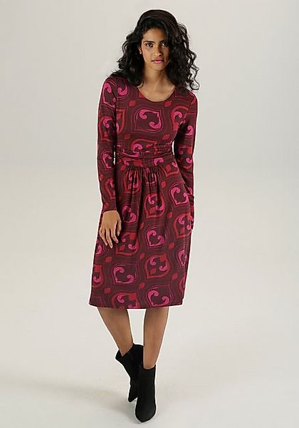 Aniston SELECTED Jerseykleid mit taillenbetonendem, gerafften Bund günstig online kaufen