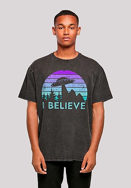 F4NT4STIC T-Shirt "I BELIEVE UFO Alien Spacecraft Retro", Premium Qualität günstig online kaufen