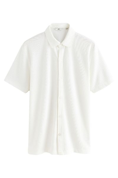 Next Kurzarmhemd Strukturiertes, smartes Jersey-Hemd (1-tlg) günstig online kaufen