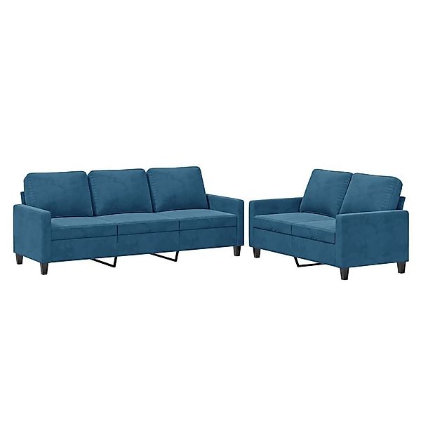 vidaXL Sofa 2-tlg. Sofagarnitur mit Kissen günstig online kaufen