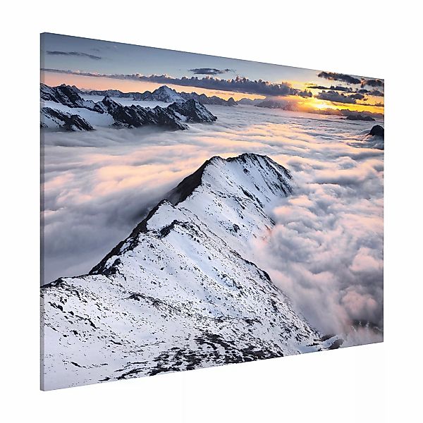 Magnettafel - Querformat 4:3 Blick über Wolken und Berge günstig online kaufen