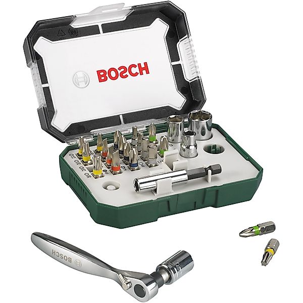 BOSCH Bit-Set Schrauberbit- und Ratschen-Set 26tlg günstig online kaufen
