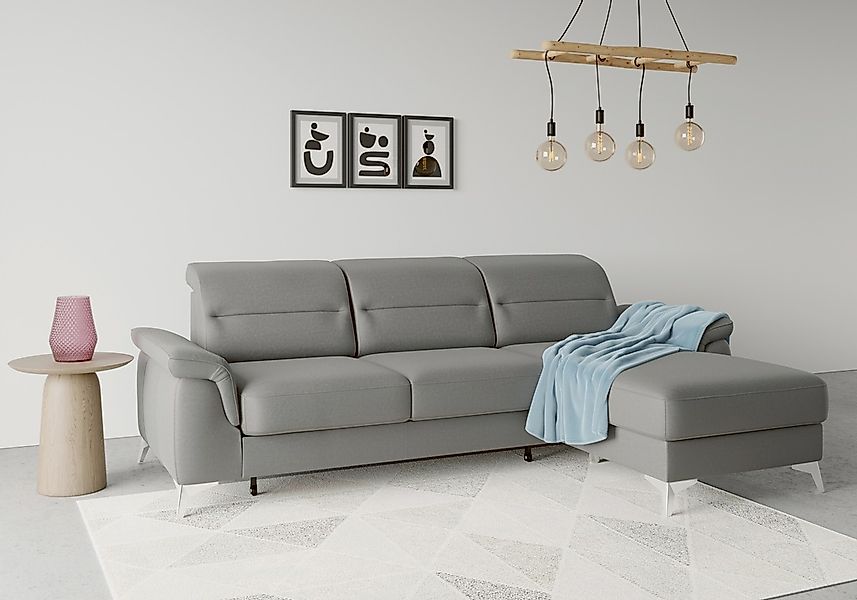 sit&more Ecksofa "Sinatra L-Form" mit Recamiere, optinal mit Kopfteilverste günstig online kaufen
