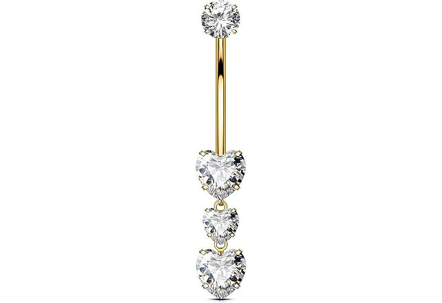 LuxusKollektion Bauchnabelpiercing Titan Heart Dangle Belly Button Piercing günstig online kaufen
