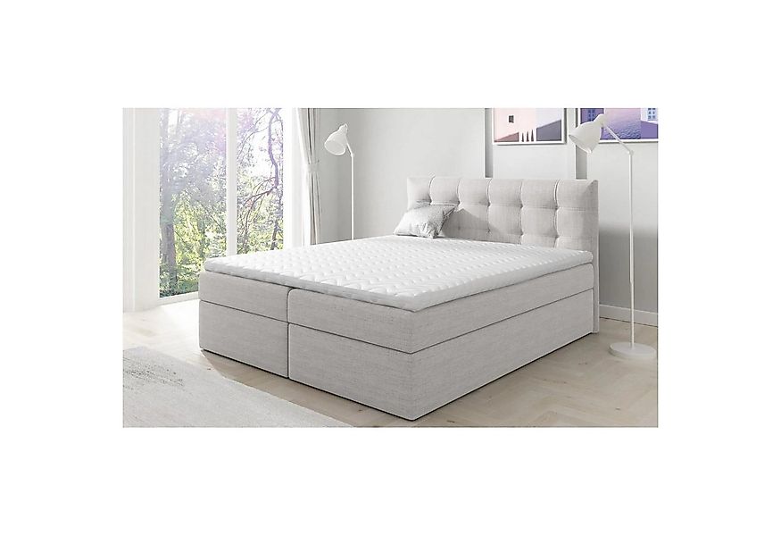 Beautysofa Boxspringbett Kontinentales mit Bettkasten Topiq (Bett für Schla günstig online kaufen