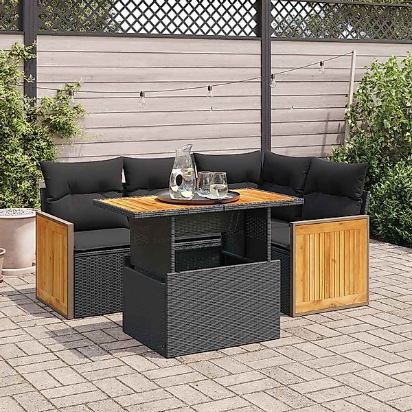 vidaXL Gartenlounge-Set, 5tlg. Garten-Sofagarnitur mit Kissen günstig online kaufen