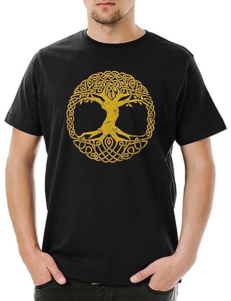 Urban Backwoods Print-Shirt Yggdrasil Tree Logo IV Herren T-Shirt Arsen Tyr günstig online kaufen