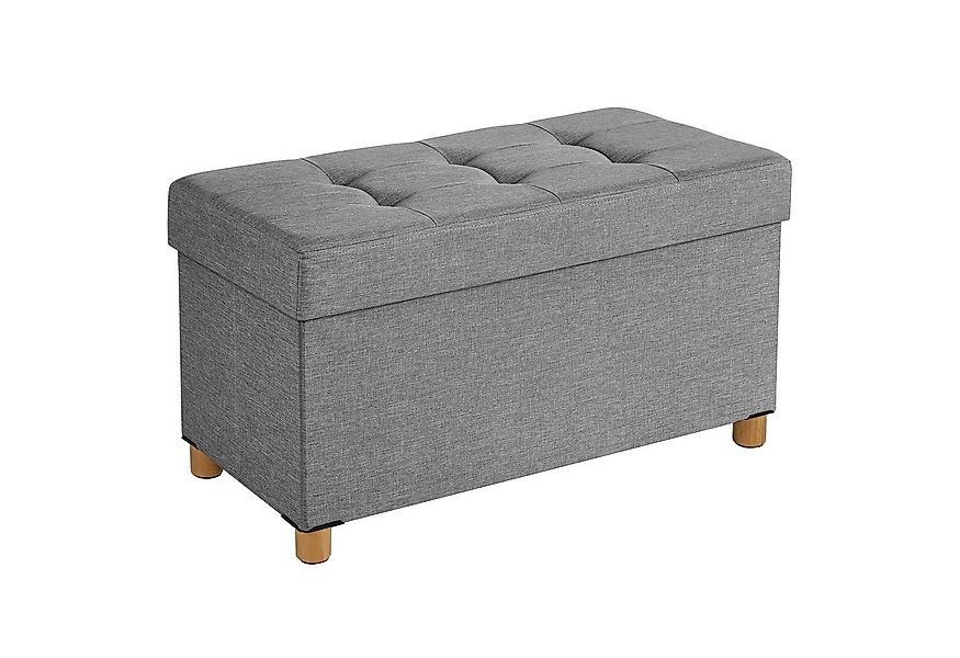 SONGMICS Sitzbank sitzhocker, 76/110cm mit Stauraum, klappbare Sitztruhe, F günstig online kaufen
