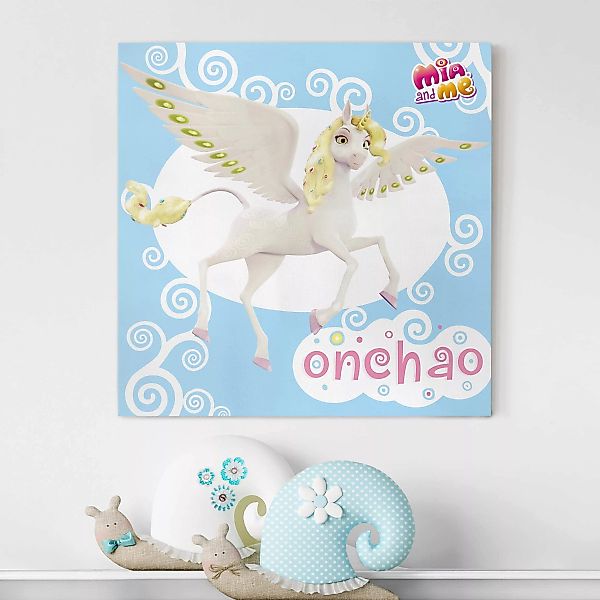 Leinwandbild Kinderzimmer - Quadrat Mia and me - Einhorn Onchao günstig online kaufen