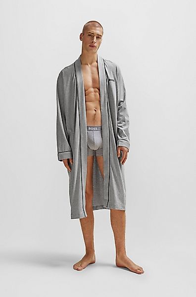 BOSS Morgenmantel Kimono BM, Baumwolle, Kimono-Kragen, günstig online kaufen