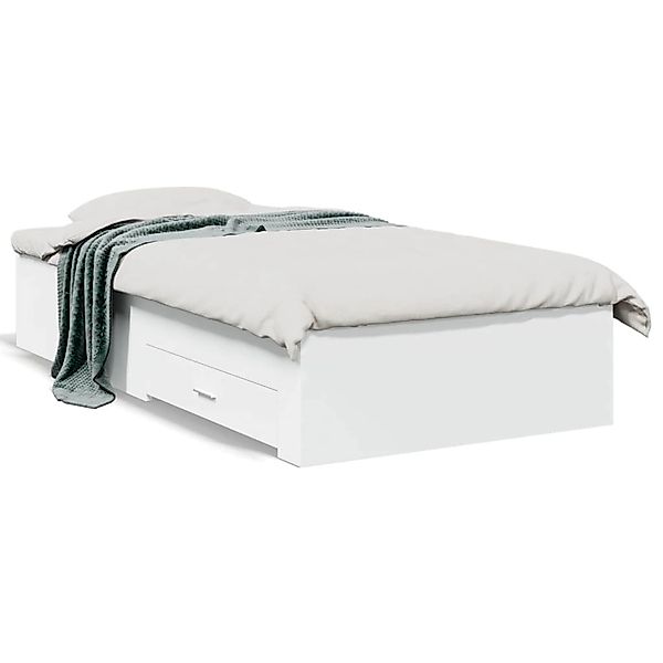 vidaXL Bettgestell mit Schubladen Weiß 90x200 cm Holzwerkstoff 3280426 günstig online kaufen