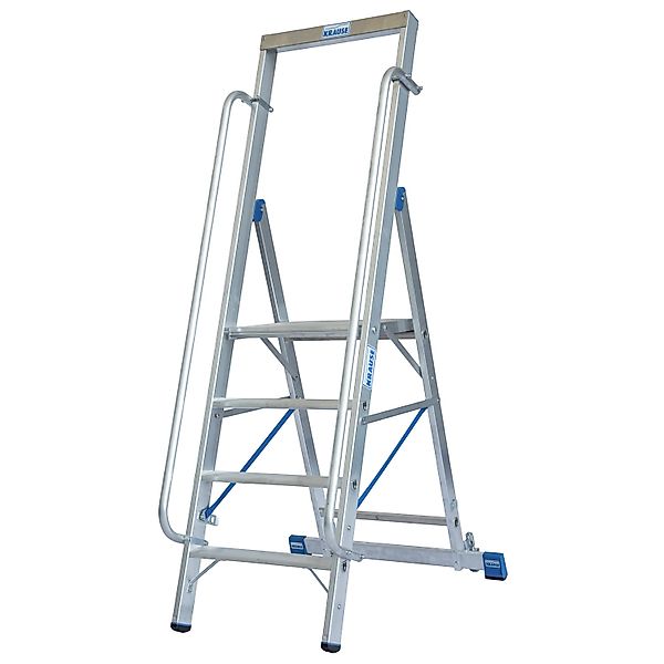 Krause Stehleiter Stabilo mit Großer Plattform 4 Stufen 195 x 85 x 114 cm günstig online kaufen
