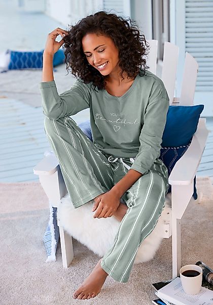 Vivance Dreams Pyjama 2-teilig, 2 tlg. mit Frontdruck günstig online kaufen