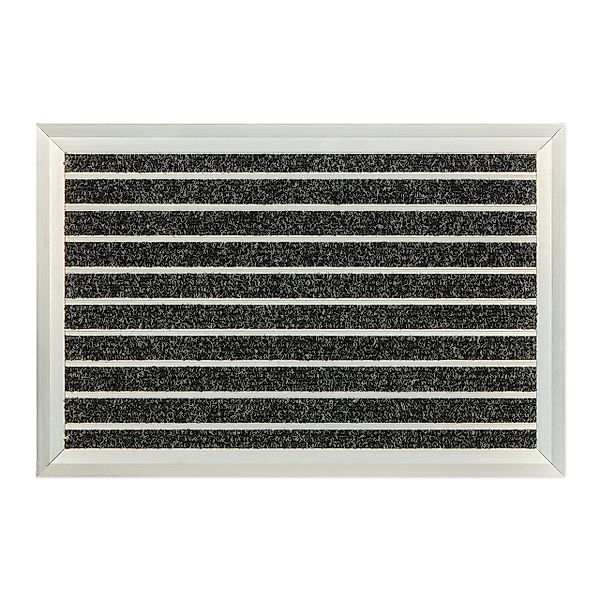 relaxdays Fußmatte Aluminium schwarz, Höhe: 10 günstig online kaufen