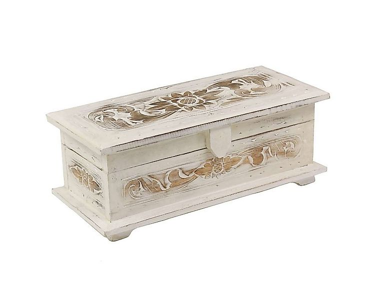 Oriental Galerie Truhe Weiße Truhe Blumen Klein 40 cm Design 2 günstig online kaufen