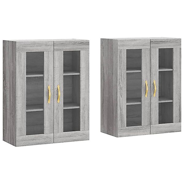 vidaXL Sideboard Wandschränke 2 Stk. Grau günstig online kaufen