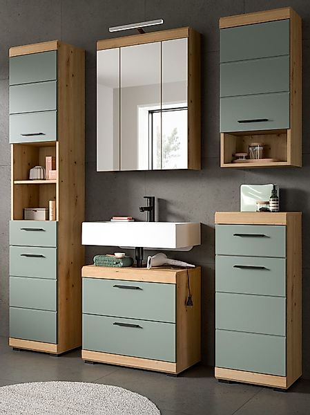 Inn.Furn Badmöbel-Set Shawn, (Badezimmer in Salbei günstig online kaufen