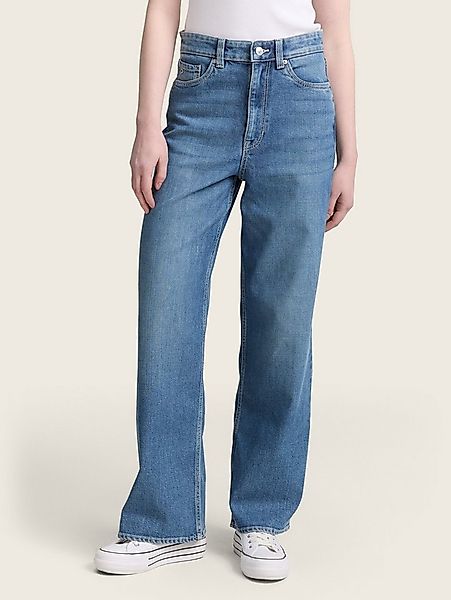 TOM TAILOR Denim Weite Jeans Jeanshosen TTLINOU WIDE High Waist Jeans günstig online kaufen