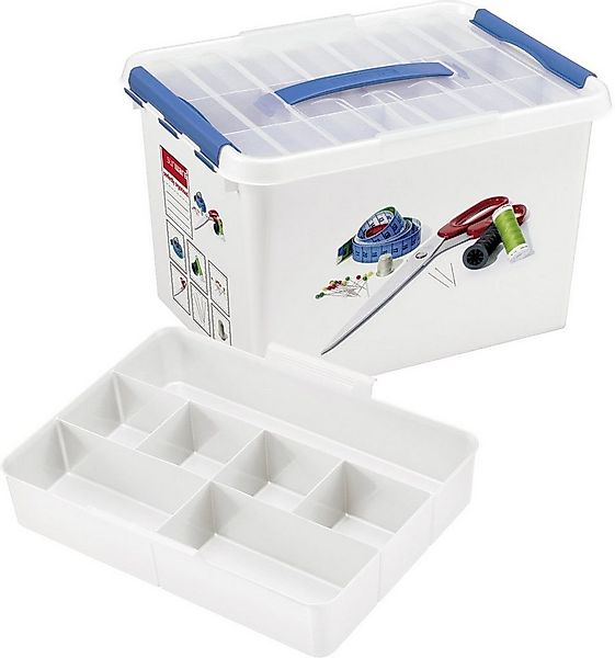 Sunware Aufbewahrungsbox Sunware Nähbox Q-Line inklusive Deckel 22L 40 x 30 günstig online kaufen