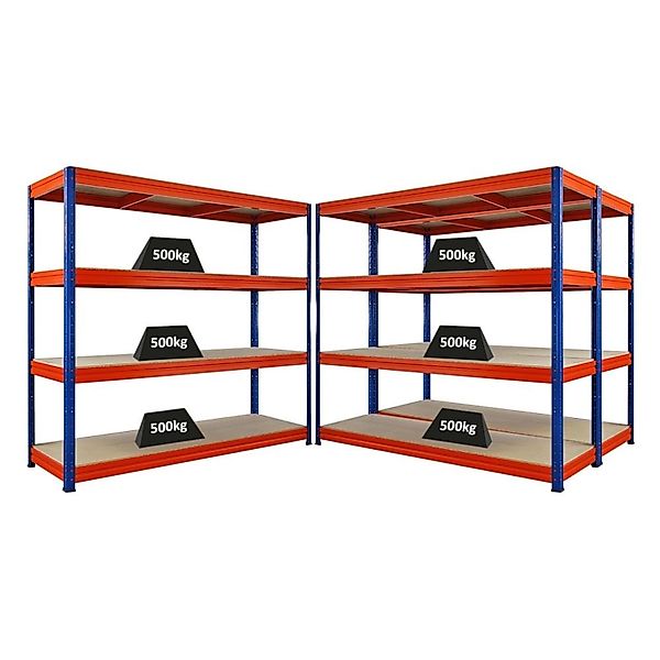PROREGAL Mega Deal 3x Schwerlastregal Dino HxBxT 180x200x60cm 4 Spanplatten günstig online kaufen