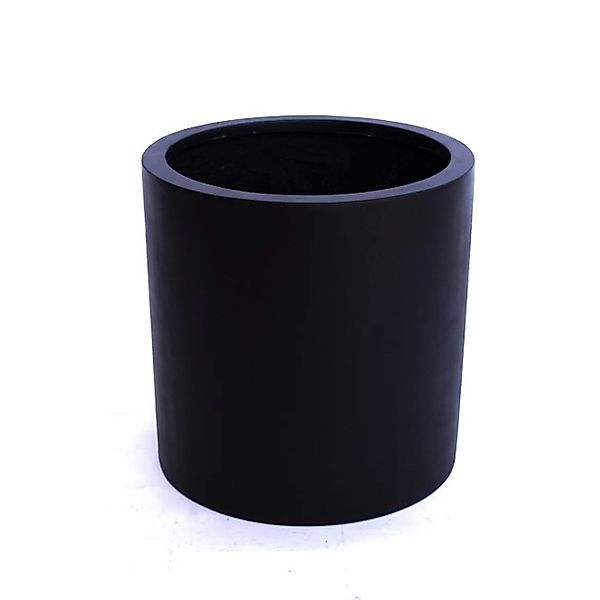 Elegant Einrichten Pflanzkübel Fiberglas Zylindrisch D30xH30cm Schwarz-matt günstig online kaufen