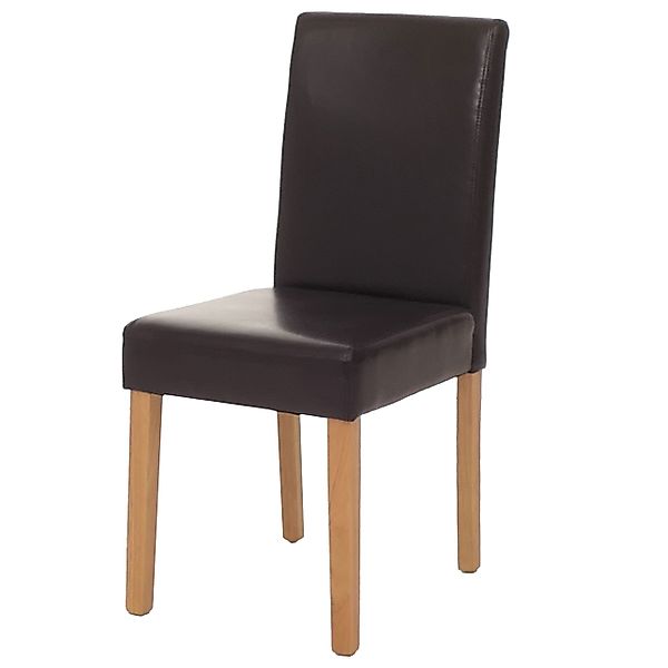 MCW Esszimmerstuhl Littau Braun Helle Beine Leder günstig online kaufen