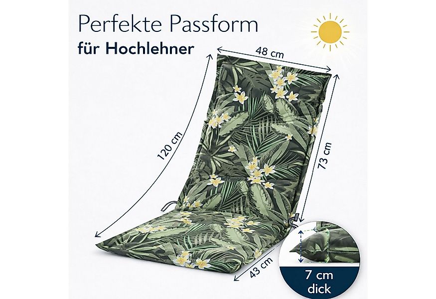 BURI Hochlehnerauflage Hochlehner Auflagen Sitzkissen Polster für Sessel Ga günstig online kaufen