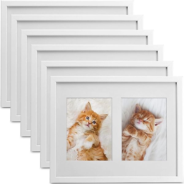 Bomoe Galeria Bilderrahmen 2 Bilder 13x18cm Weiß 6tlg günstig online kaufen