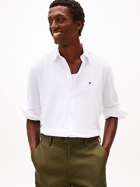 Tommy Hilfiger Langarmhemd KNIT PIQUE FEATHERWEIGHT günstig online kaufen