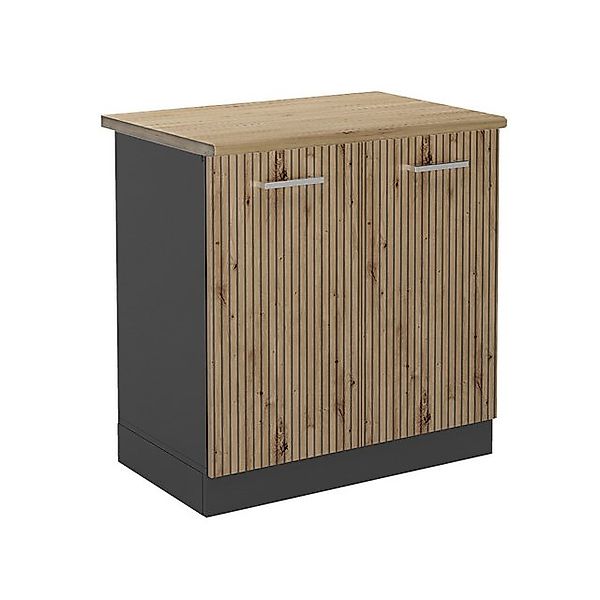 Vicco Spülenunterschrank R-Line, Artisan-Eiche/Anthrazit, 80 cm, AP Marmor günstig online kaufen