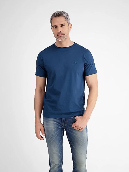 LERROS T-Shirt "Basic T-Shirt mit Logostitck, unifarben" Herren T-Shirt, oh günstig online kaufen