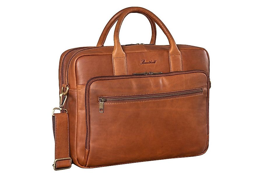 Benthill Aktentasche Echt Leder Laptoptasche Notebooktasche Umhängetasche L günstig online kaufen