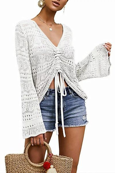 ZWY 2-in-1-Pullover Damen Pullover Flowy Oversized Langarm Frühling Sommer günstig online kaufen