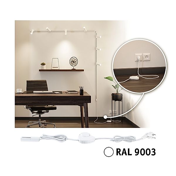 Paulmann "URail Einspeisung Kabel mit Schalter 2,4m max. 1000W Signalweiß" günstig online kaufen