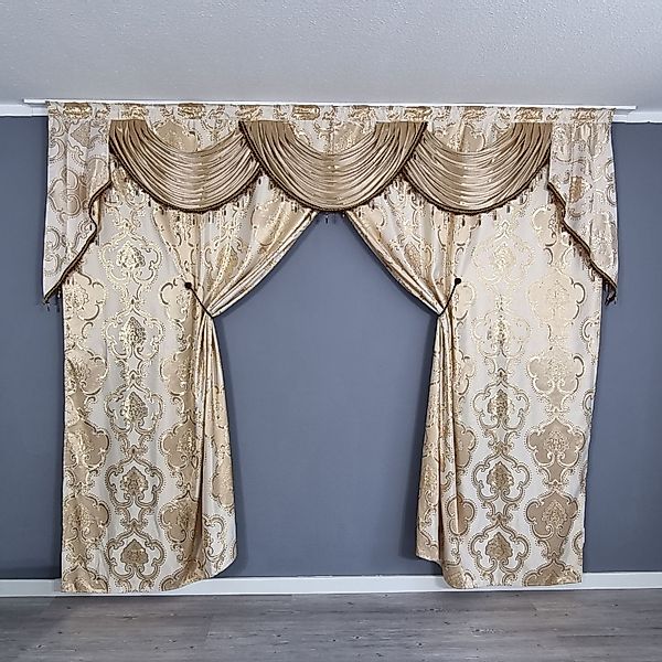 Gardinen by Justyna Verdunkelungsvorhang Barock Gardine günstig online kaufen