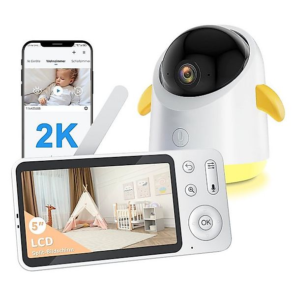 Boifun Video-Babyphone Babyphone mit Kamera Video Baby Monitor Babyfon mit günstig online kaufen