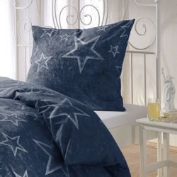 BETTWARENSHOP Bettwäsche Sterne, Biber, 2 teilig, günstig online kaufen