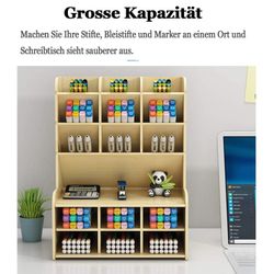 zggzerg Regal-Schreibtisch Holz-Schreibtisch-Organizer mit Schublade, DIY-S günstig online kaufen