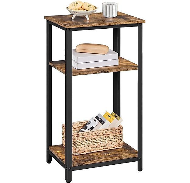 Yaheetech Beistelltisch Vintage Nachttisch, Nachtkonsole mit 3 Ablagen, Met günstig online kaufen