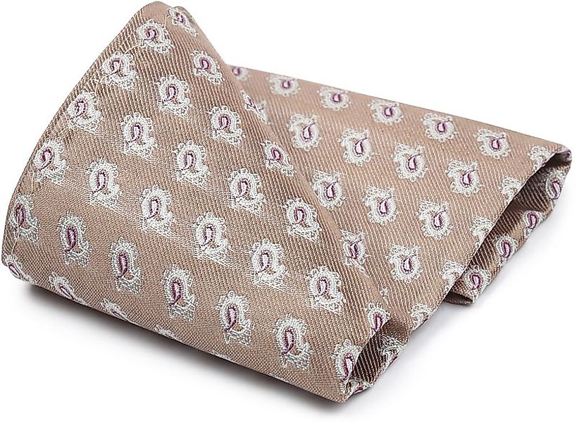 Geeignete Seidenkrawatte Beige Print - günstig online kaufen