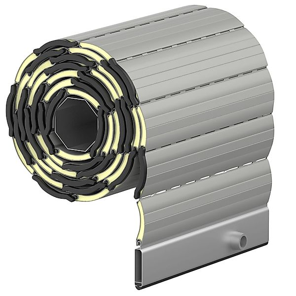 Rollwin Rollladen Alu Mini 37 Grau Fertigmaß 150 x 200 cm (BxH) Rolladenpan günstig online kaufen