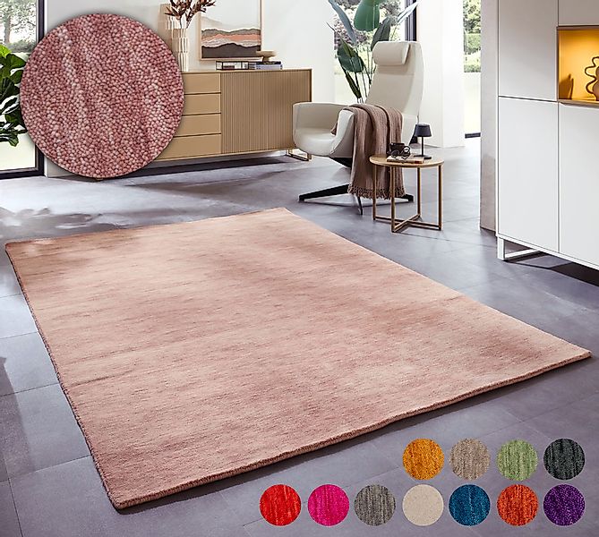 OTTO home Wollteppich »Karchau« rechteckig 13 mm Höhe Handweb Teppich, meli günstig online kaufen