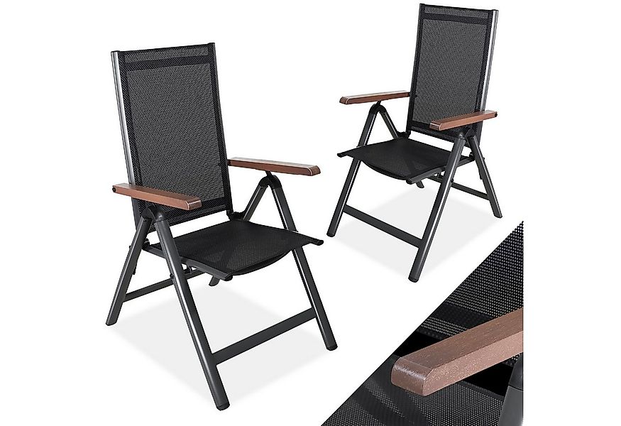 CCLIFE Klappstuhl Gartenstühle Klappstuhl Aluminium Gartenmöbel Set, 2er Se günstig online kaufen