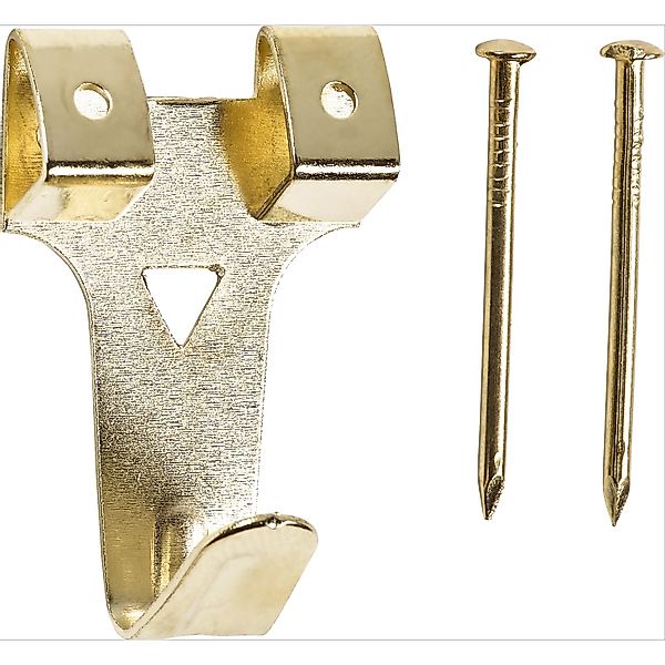 Wandhaken Größe 3 vermessingt 6 Stück günstig online kaufen