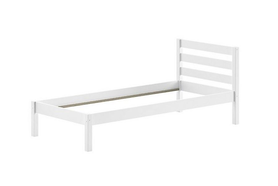 Natur24 Bett Pino Einzelbett 97.5 x 211 x 84.4 cm Kiefer Weiß günstig online kaufen