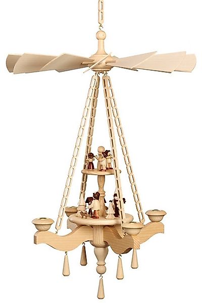 Volkskunstwerkstatt Unger Weihnachtspyramide Deckenpyramide 65cm, Waldfreun günstig online kaufen