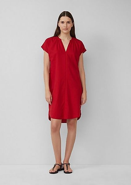 s.Oliver Minikleid Blusenkleid aus Leinenmix mit Eingrifftaschen Raffung günstig online kaufen