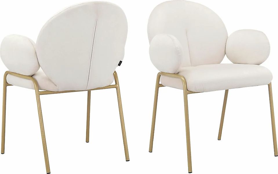 Leonique Esszimmerstuhl "Albie" () 2 Stk.Sitz und Rücken gepolstert, Gestel günstig online kaufen